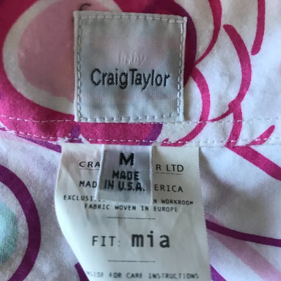 Craig Taylor - Pink & White Paisley / Floral Top - Picture 6 of 8